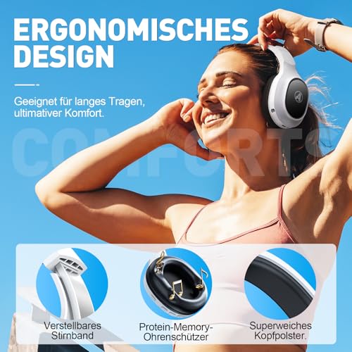 Wireless Gaming Headset mit Mikrofon für PS5 PS4 PC Handy, Niedriger Latenz – Ansicht 3