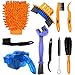 10 Stück Fahrrad Reinigungsbürsten Set, Laufunjoy Reinigungsbürste Fahrrad Set für Fahrradkette/Reifen/Sprocket Radfahren Ecke Fleck Schmutz Clean Fit für Mountainbike Rennrad City Bike Faltrad etc