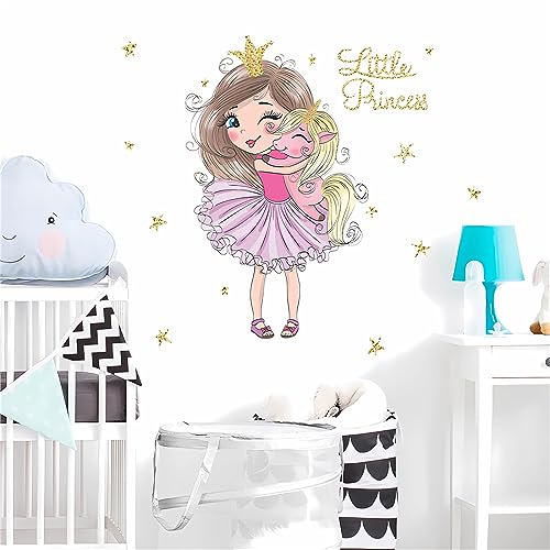 Vinilo Decorativo Adhesivo Niña y Unicornio sacinora miniatura 1
