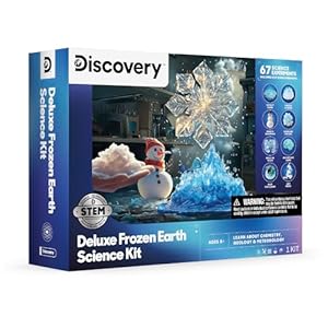 Discovery™ Frozen Earth Science Kit – 67 Experiments STEM Chemistry Lab for Kids| Grow Crystals, Make Snow & Slime, Ice Explosions & More| Educational Learning Activity Toy| DIY STEM Set Gift| Ages 8+