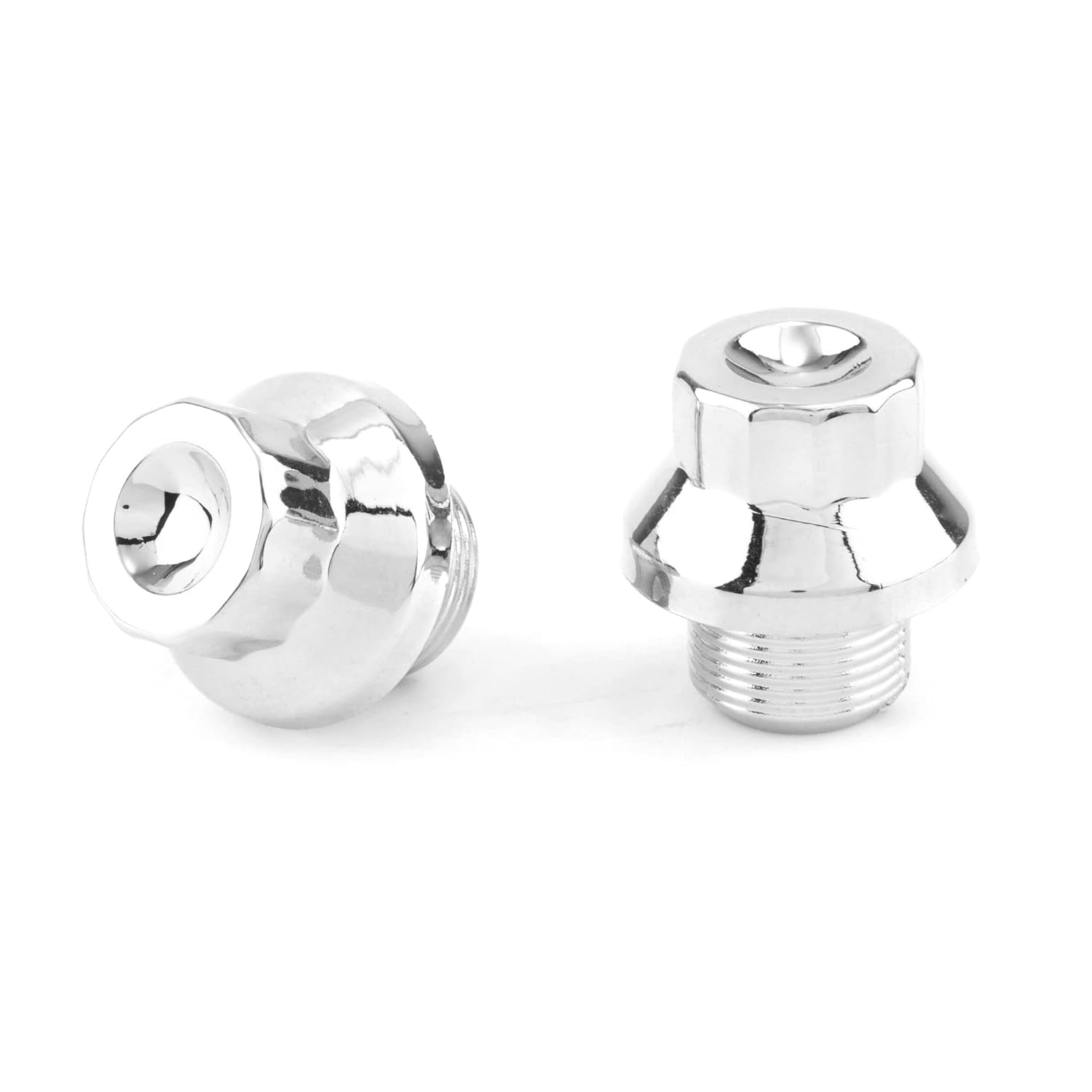 RTrhinoTuning 50pcs Wheel Rim Lip Rivets Nuts of 7.6mm/0.3in Hole Replacement Plastic Chrome Silver Rivets