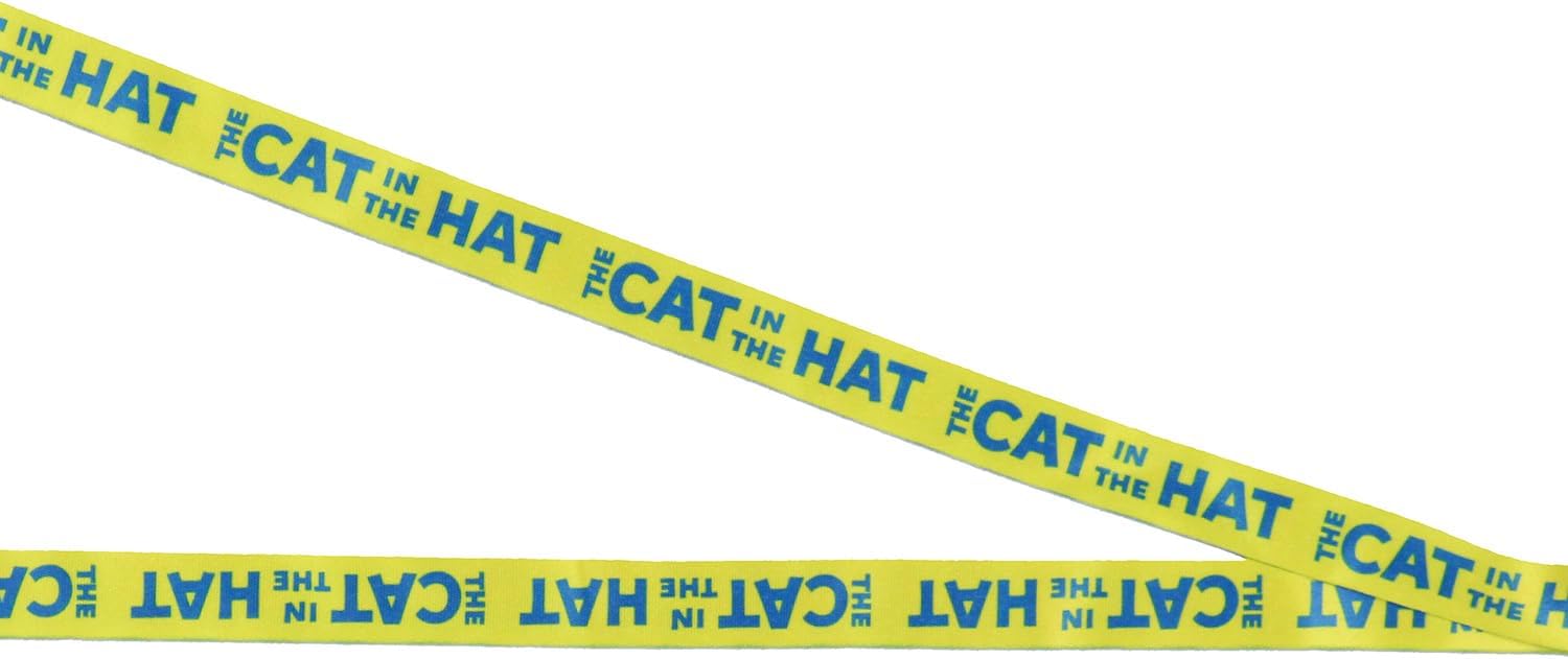 Dr. Seuss Cat in The Hat Breakaway ID Badge Holder Lanyard w/ 2" Rubber Pendant (Pack of 2)