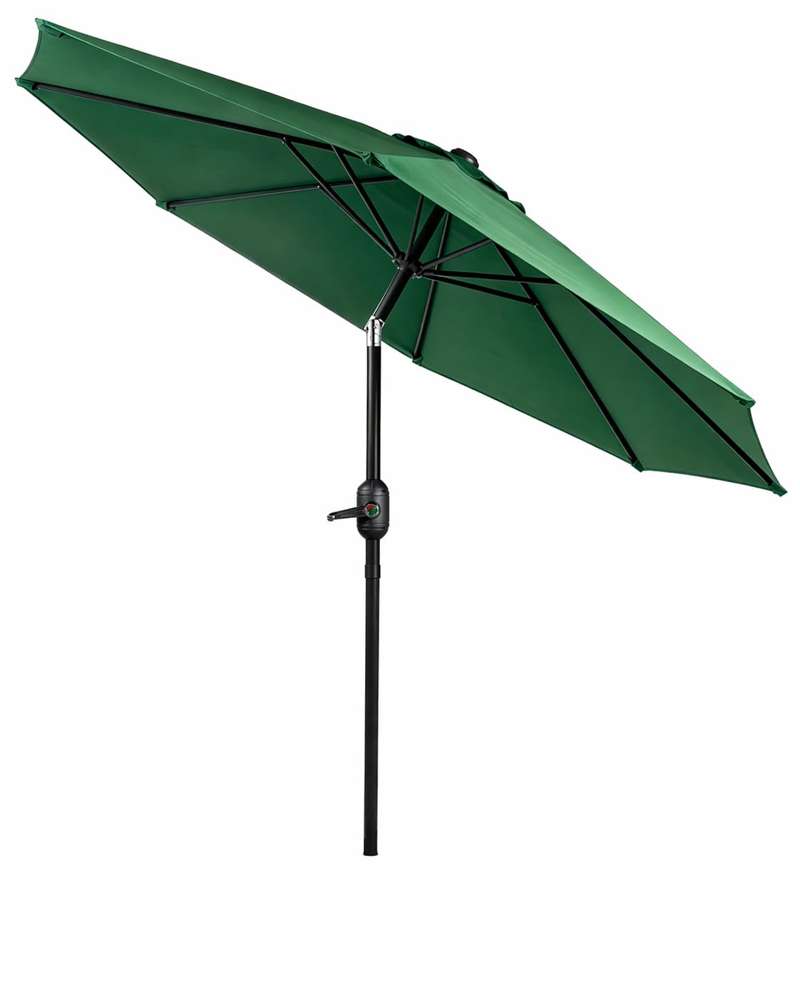 KEPLIN 2.7m Tilting Parasol – Crank & Tilt Outdoor Umbrella with Protective Cover, 180gsm UPF 50+ Polyester Canopy, Steel Frame for Patio, Garden & Balcony