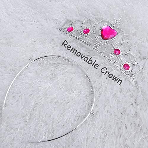 Conjunto de coroa de princesa Tiara, acessórios de festa para meninas, 5 peças