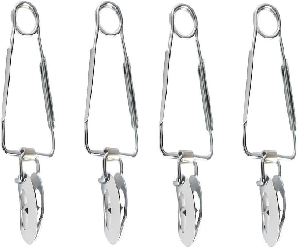 Ipetboom 4 pack Escargot Tongs Stainless Steel Snail Tong Tableware Food Serving Clip Clamp with Ergonomic Curved Handle Heat Resistant for Dining Party Buffet 12.59 X 3.93 X 3.14 in