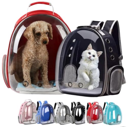Mochila Pet Acrílico Visão Panorâmica Respirável Para Cachorro e Gato (cinza)