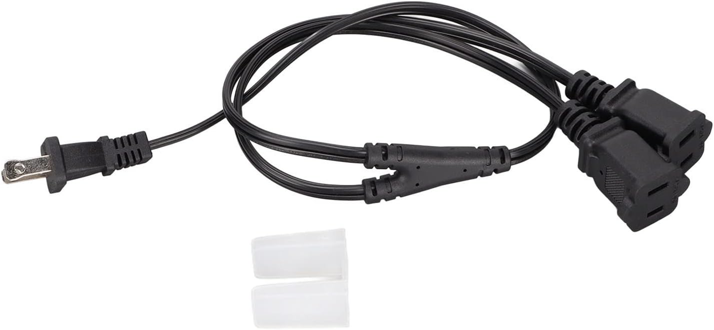 Power Cord Extension Y Splitter, 18 AWG Heavy Duty Power