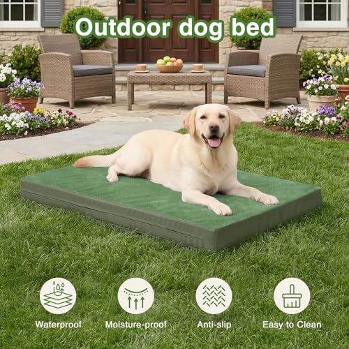 Image of Waterproof Extra Large Dog Bed Washable Outdoor Orthopedic XL Crate Pad 42 inch