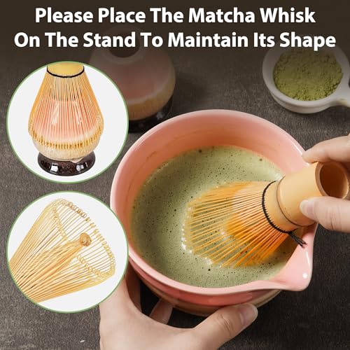 Miniatura 4 de Torven Matcha Kit Para Principiantes - Set De 7 Piezas Incluye: Tazón Chawan , Batidor De Bambú Chasen , Cuchara, Tamiz, Soportes Y Base - Kit De Té Matcha Artesanal