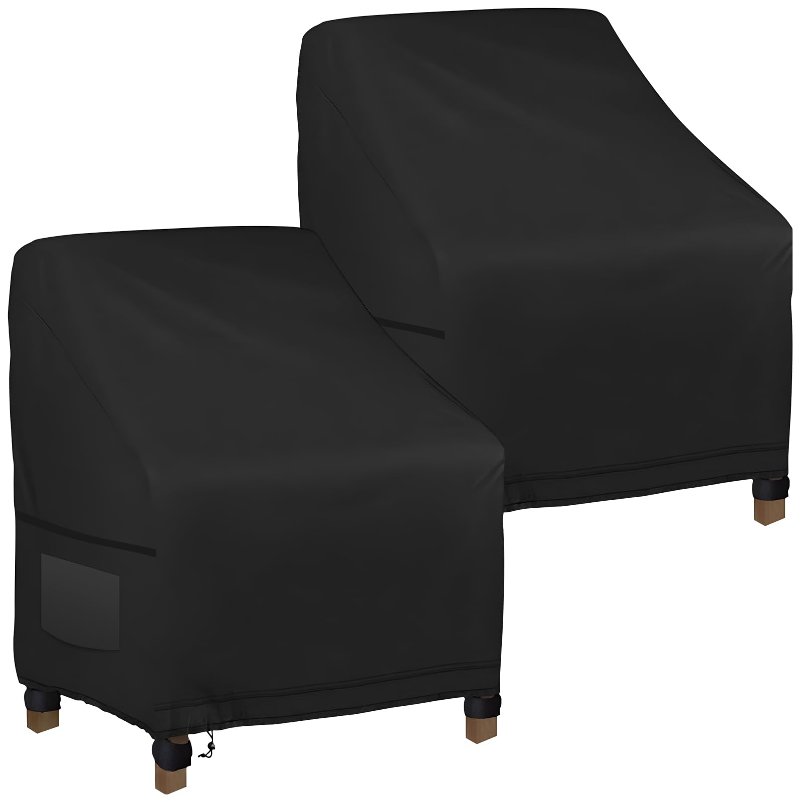 2 Pezzi Copertura Sedie Esterno, Fodera Sedies Giardino, Copri Sedie Esterno Impermeabile, Antipolvere, Resistente ai Raggi UV Copertura per Sedie da Giardino 600D Poliestere 35.04" x 38.19" x 29.13"