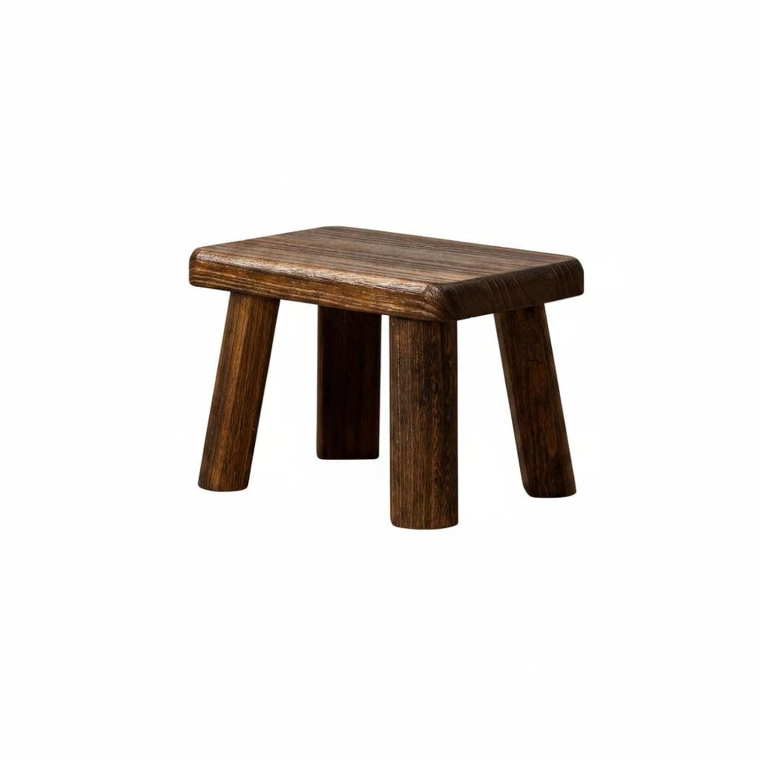 Leefasy Composite Footstool Wooden Stool Bench, Large Tall Solid Wood Stool 34x24x27cm, 3.5cm Thick