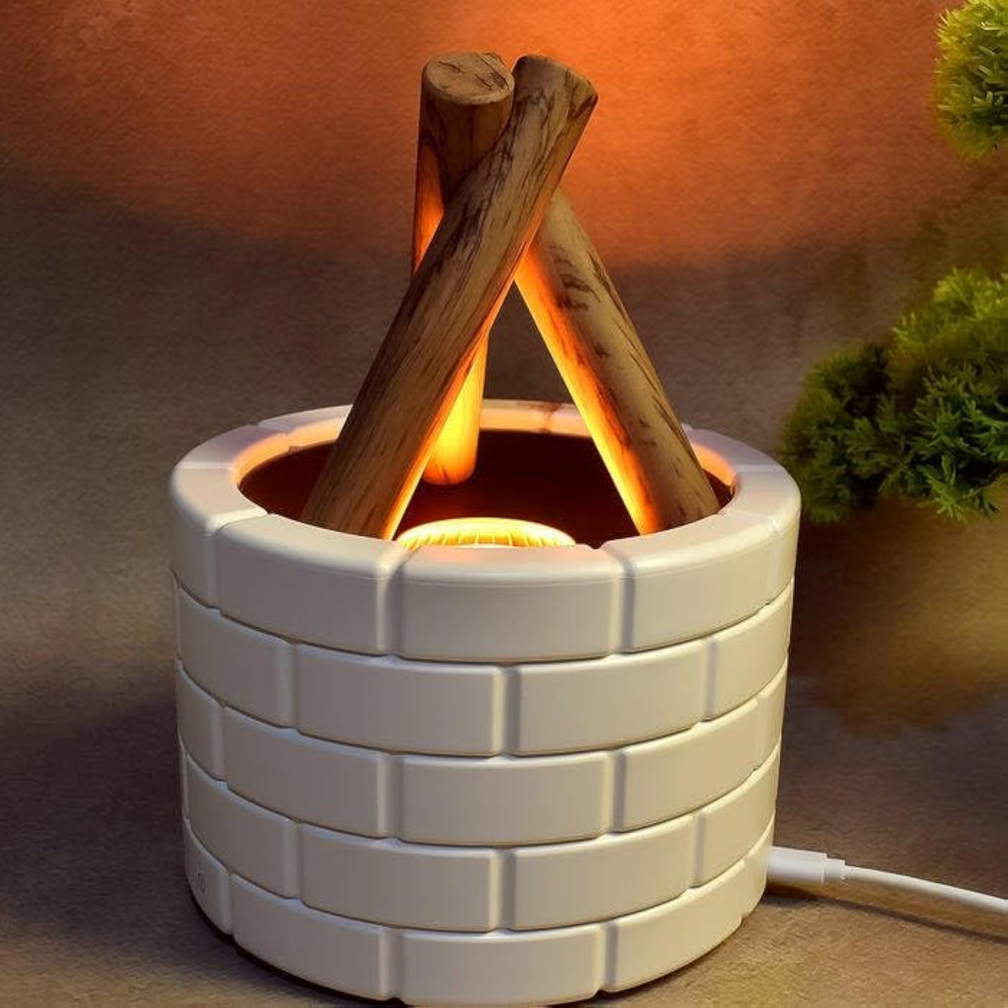 Bonfire Shaped Essential Diffuser Function Flame