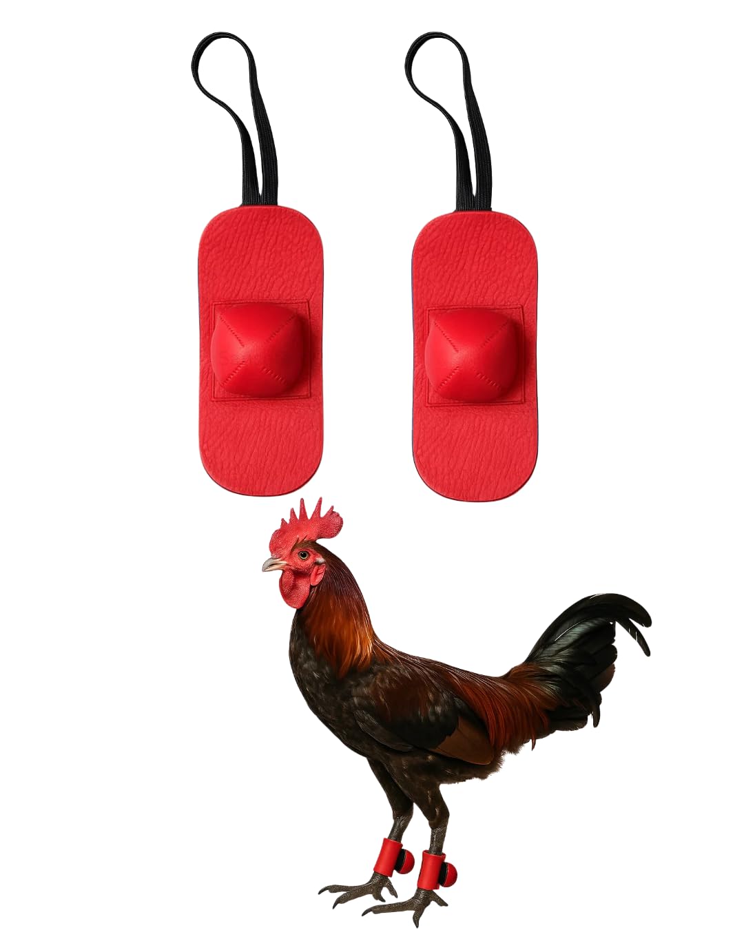 SANSEFERO® Combat Rooster Leg Guard Spur Protector with Durable Adjustable Glove Protection for Poultry Leg Safety Gear for Roosters Breeding Cover Leg Protection Leather Care (Pack of 1)-image-45