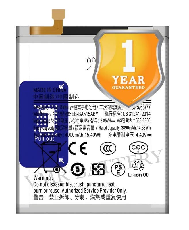 Image of Original EB-BA515ABY Battery Compatible for Samsung Galaxy A51 4G (SM-A515F) - (4000mAh) - 1 Year Warranty K7