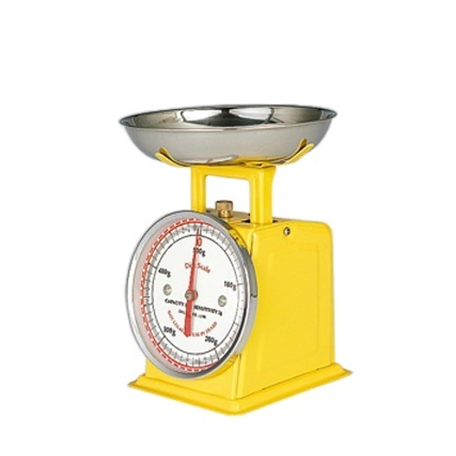 Báscula De Resorte Mecánica Metal Cocina Simple Y Exquisita, Verduras Color Sólido, For Alimentos Medición Precisa Esfuerzo(Yellow)
