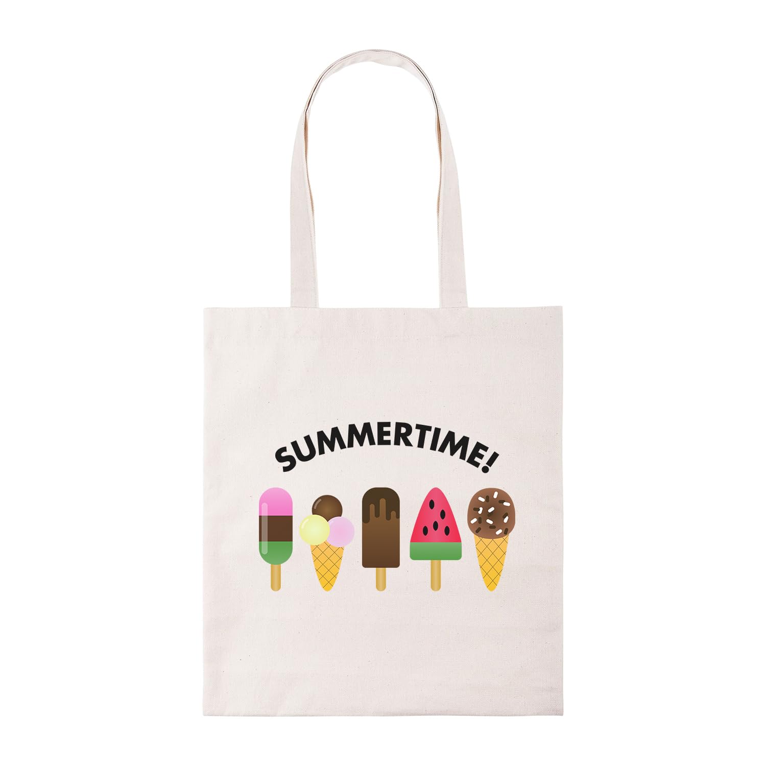 New Spirit Original Summer time 5 ice creams ice lollies summer holdiays tote bag, beach bag, shopping bag, reusable bag, beach, holidays