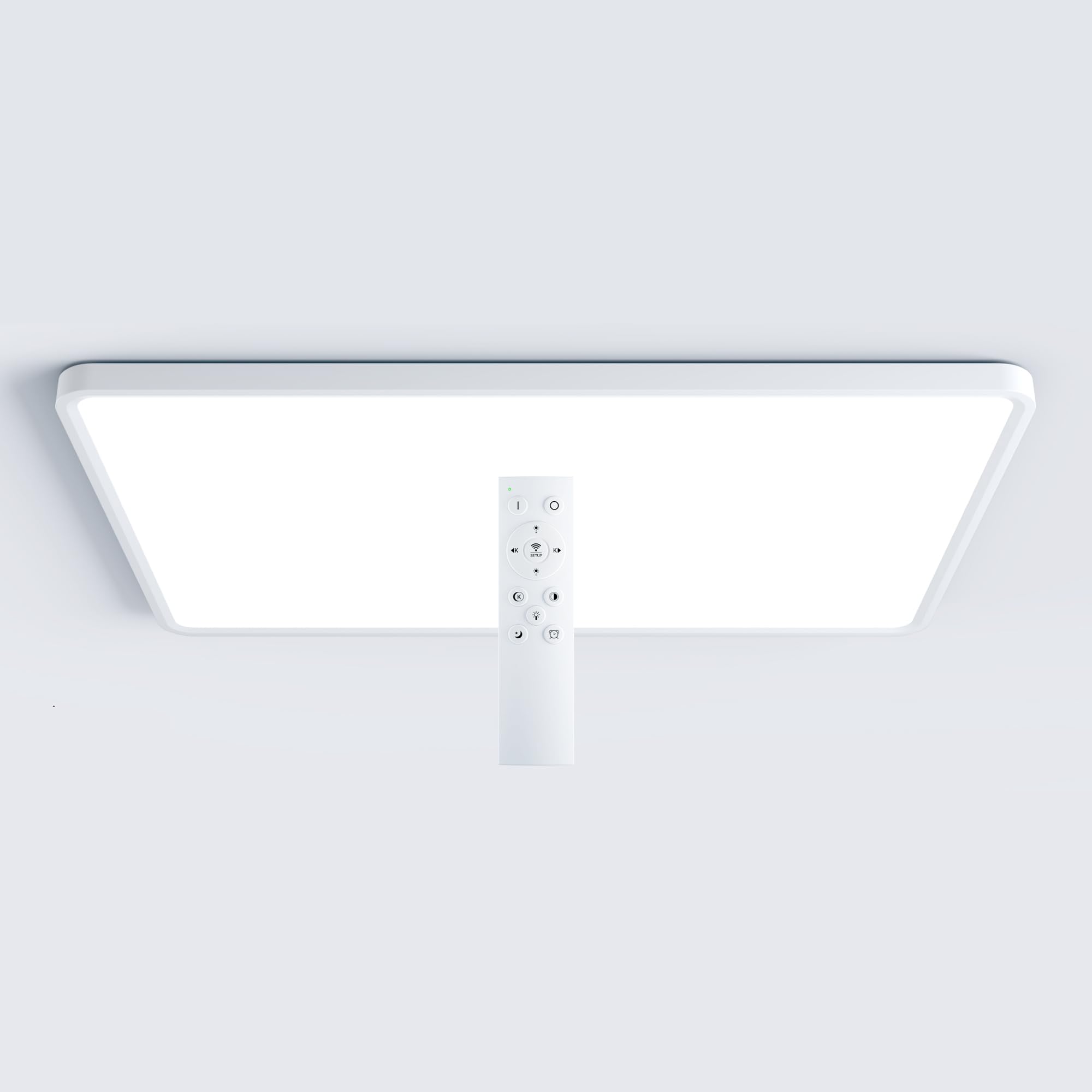 LED Panel Deckenleuchte weiß rechteckig flach 90x60cm CCT 3000-6500K variable Lichtfarbe, dimmbar, mit Fernbedienung, integriertes Netzteil, flimmerfrei IP20 L895xB585XH28mm