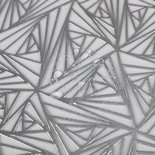 Sets de table de table chic argent avec motif géométrique ajouré 38 cm - 5