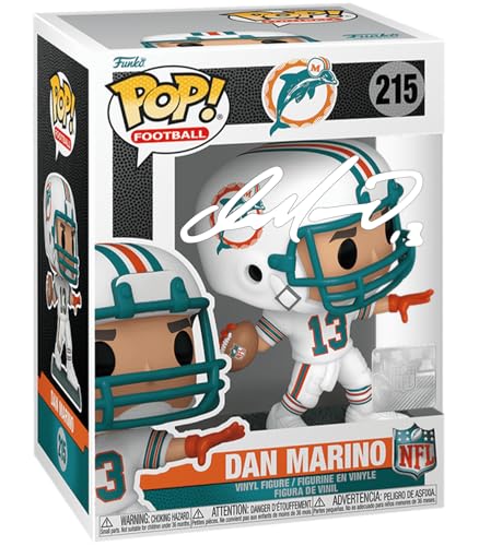 Dan Marino 215 Facsimile Signed Reprint Laser Autographed Funko POP! Football NFL: Miami Dolphins Figurine with Protector Case