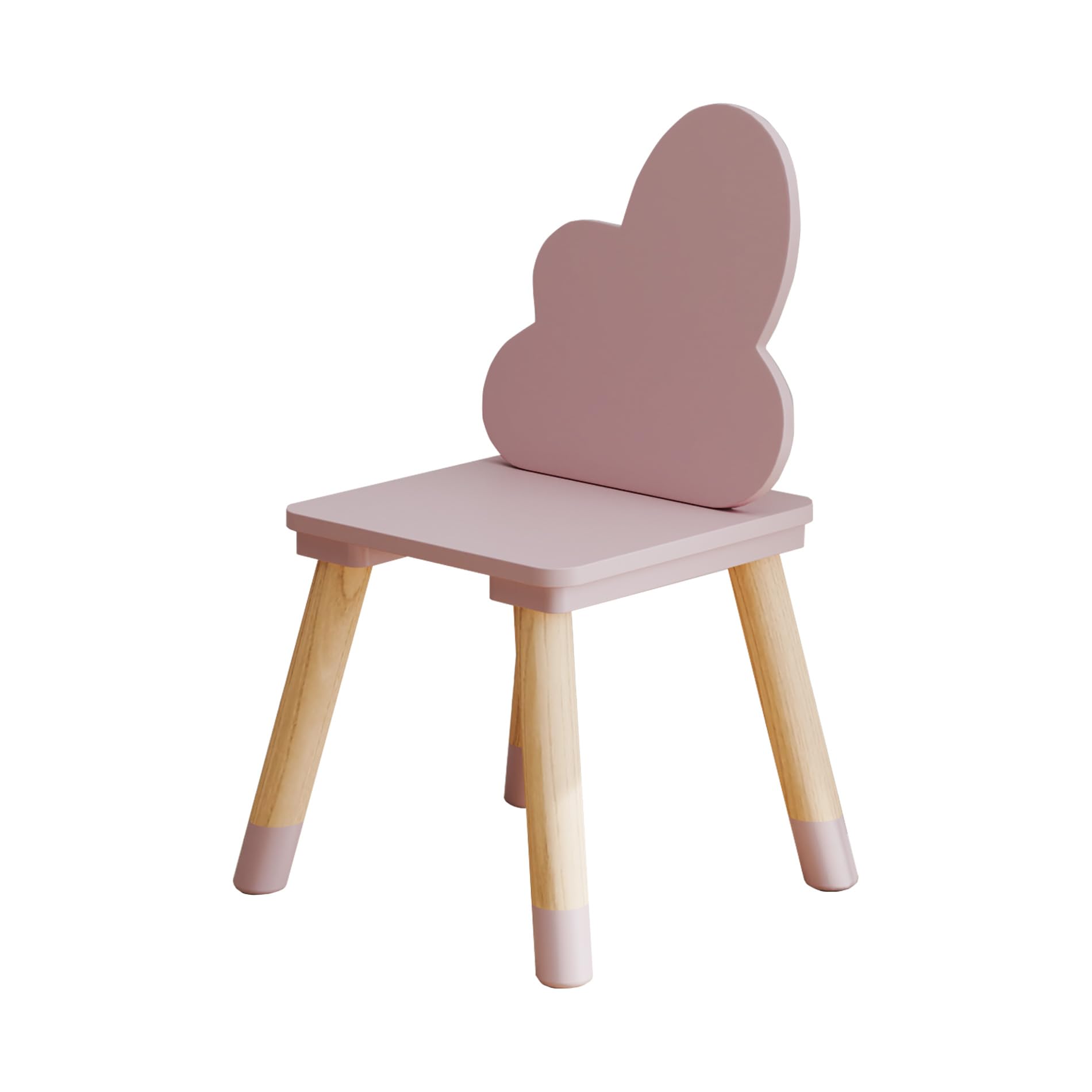 Rebecca Mobili Juego de 2 sillas para niños, sillas robustas, MDF pino, rosa marrón, para dormitorio, respaldo en forma de nube – Medidas (alto x ancho x profundidad): 50 x 25 x 25 cm – Art. RE7015
