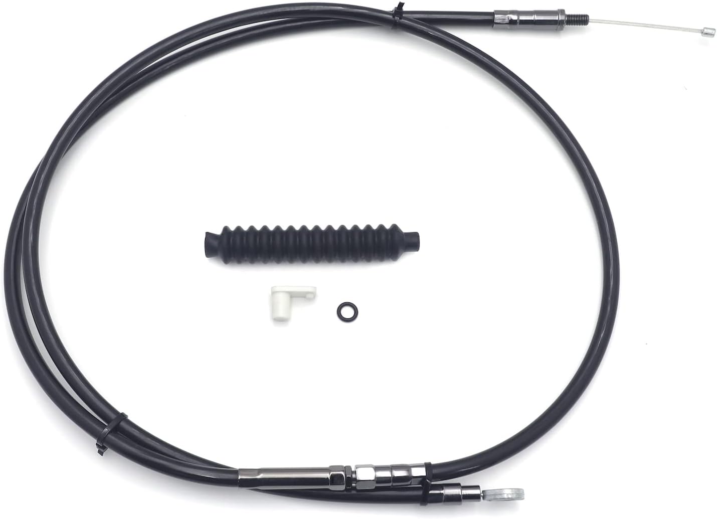HongK- Black Vinyl Coated Clutch Cable Compatible With 87-06 Twin Cam Evolution 5 Speed Transmission