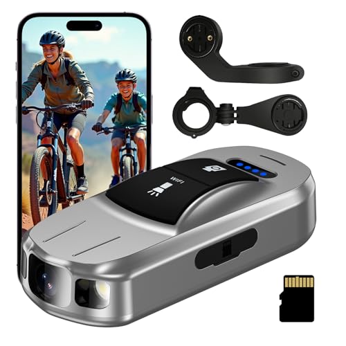 Pocket Bike Camera Front & Rear with Gravity Anti-Shake, 7H Loop Recording Waterproof Video Recorder...