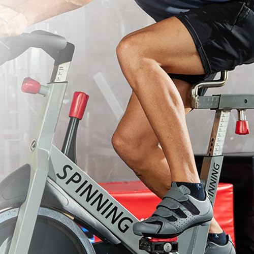 Image of Men's Cycling Shoes - 2 & 3 Bolt Look Delta Cleat Spin Bike Shoes - Compatible with SPD Clips - Perfect for Indoor & Outdoor Road Cycling