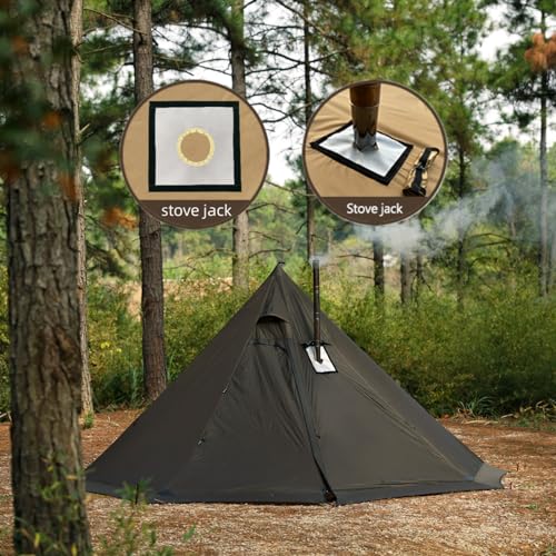 Hot Tent Stove Jack Fireproof Stove Jack Tent Stove Jack Stove Jack Kit for Tent 13.4" x 9.4",13.4" x 9.4" x 8.7",7.8" x 9",9.4" x 9.4",- Silicone Material - Image 5