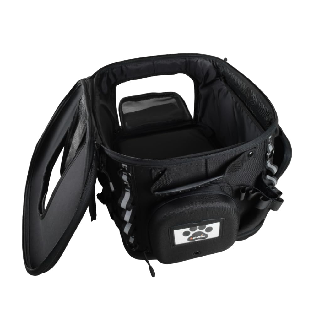 Motorcycle Grand Pet Palace - Transportín versátil para mascotas con clasificación UV para gatos y perros, 21.3 pulgadas de ancho x 15.2 pulgadas de alto x 13 pulgadas de profundidad, color