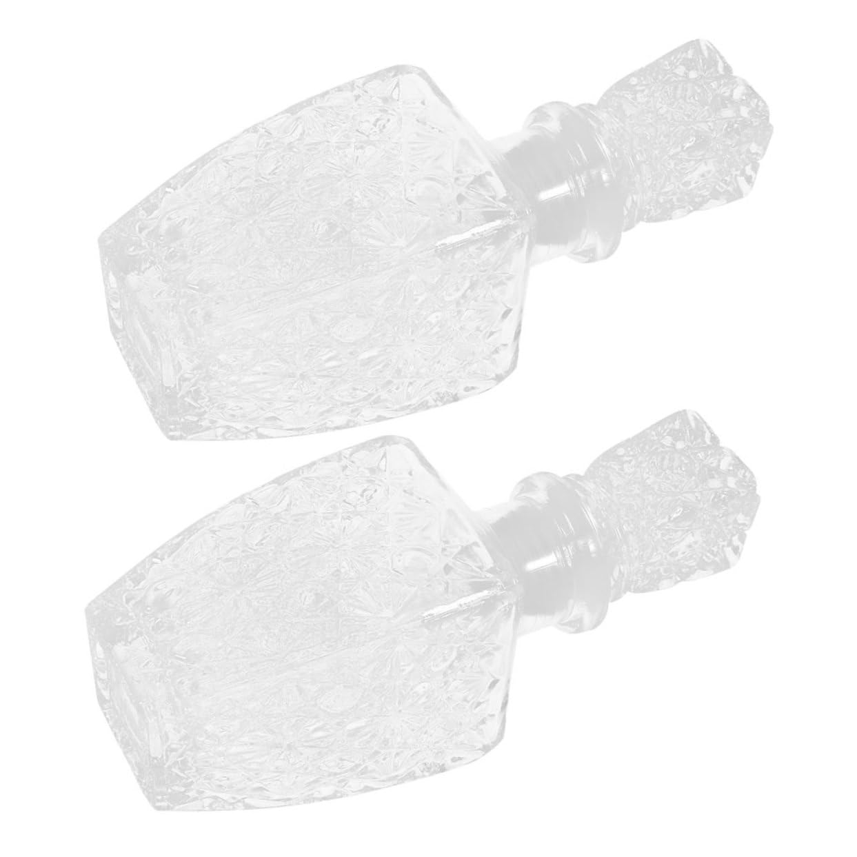 Verre de vin transparent épais en lot de 2 bouteilles décoratives polyvalentes