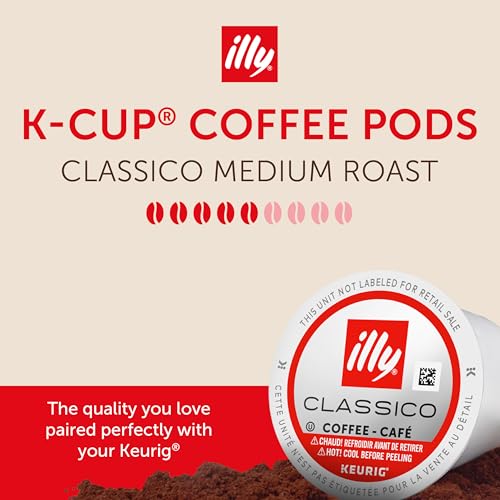 Image of illy Coffee K Cup Pods, Classico Medium Roast, 10 Count, 12 Pack | Keurig Coffee Pods & Capsules, 100% Arabica, Premium Italian Coffee
