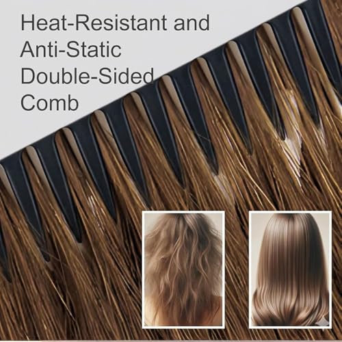 Image of Keli 3 in 1 Double Sided Multifunctional Highlighting Comb for Hair Coloring, Professional Hair Highlight Brush for Sectioning, Dyeing, Styling, Detangling & Cutting Tool with Rat Tail for Men & Women