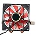 3-poliger CPU-Lüfteranschluss, Wasserdrucklager 2000 U/min +/- 10 Ersatzteil für Computergehäuse-Lüfter für AMD 775/1150/1151/1155/1156/1366(rot)