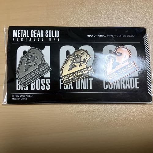 Metal Gear Solid Portable Ops Pin Batch Set of 3