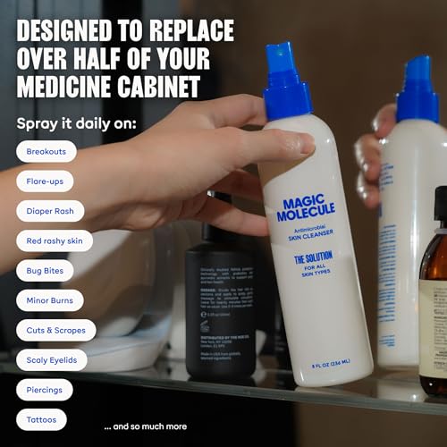 Magic Molecule Skin Cleanser for All Types, Hypochlorous Acid Spray Helps Heal Acne Prone, Eczema and Itchy Rashes and 50 Other Skin Ailments, 8 oz Spray (Pack of 3) - Image 4