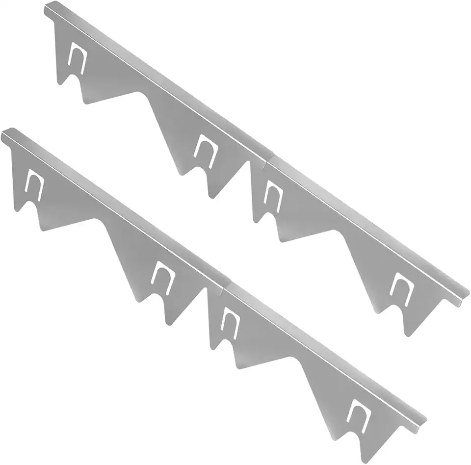 Capas para Fogão Prata Pacote com 2, Enchimento Retrátil Ajustável para Fogão de 35 cm a 69,8 cm de Comprimento, Kit de Acabamento de Fogão de Aço Inoxidável para Fogão de Cozinha e Proteção