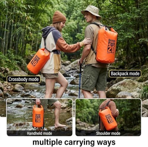 Image of Floating Waterproof Dry Bag for Kayaking Boating Paddle Boarding | 5L /10L /15L /20L /30L Lightweight Large Waterproof Backpack Keeps Gear Dry And Afloat For Hiking Camping Beach With Roll Top