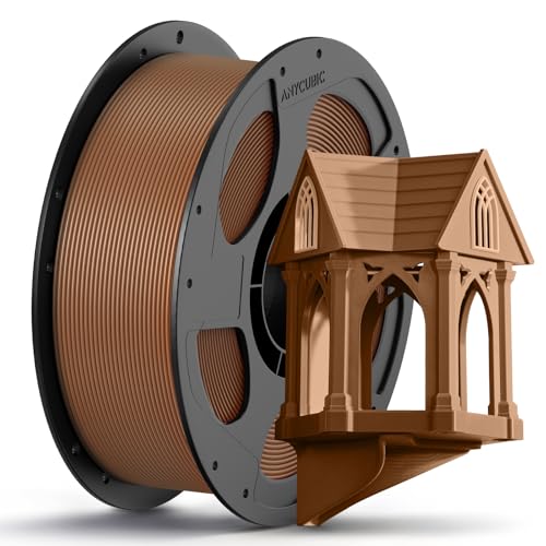 ANYCUBIC PETG Filament 1.75mm, 3D Printer Filament, Dimensional Accuracy +/- 0.02mm, Exceptional Toughness, Print with Most FDM 3D Printers,Intelligent Identification, 1KG Reusable Spool, Pe
