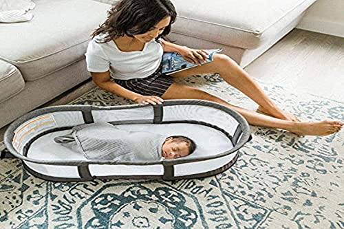 Image of Baby Delight Snuggle Nest Peak Portable Lounger, Grey