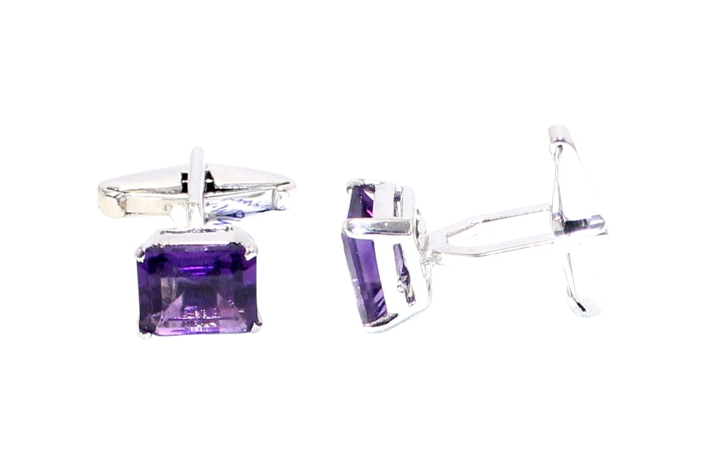 Mens Cufflinks Cufflink Sterling Silver 925 Natural Amethyst Gem Stone Handmade Men Gift j578-image-19