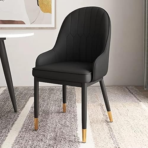 Image of Dream Furnishing - Set of 4 Dinning Chairs Elegant & Luxury Looks Strong Metal Frame Legs for Home Cafe Office Hotel (Black)