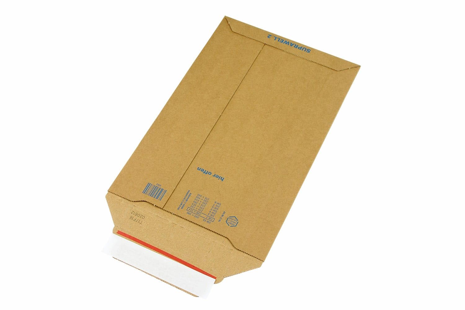 Wellpapp-Versandtasche, B5, braun, Abm (LxB): 194x310mm, mit Selbstklebeverschluss, 1000 Stück, Verpackungsheld