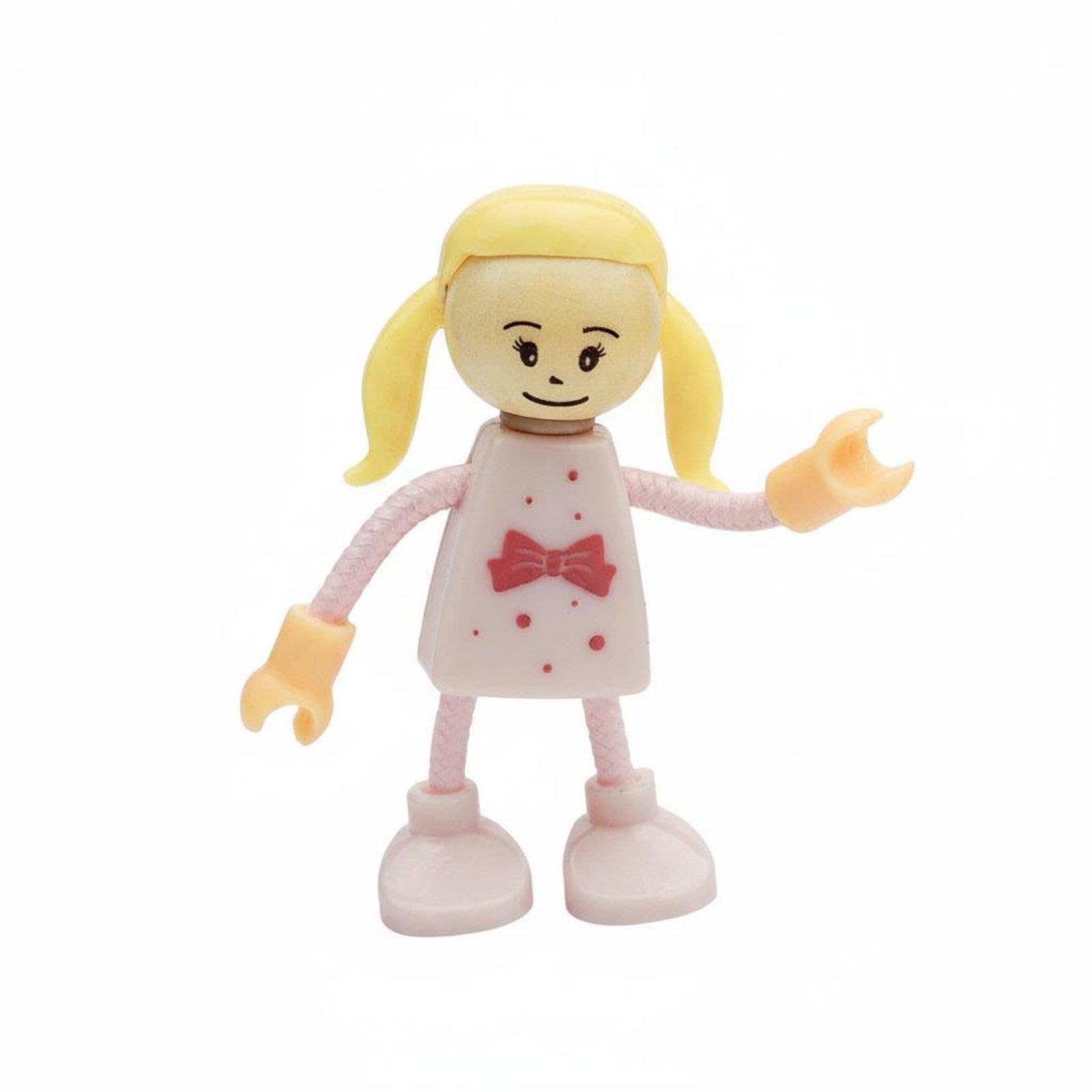 Sharplace 4 Pezzi Figura Articolata in Legno Bambini Pupazzo Personaggio Giocattolo Flessibile Artigianale con Giunti Solidi E Corda Adatto per Animazion, Come immagine, 6 pezzi