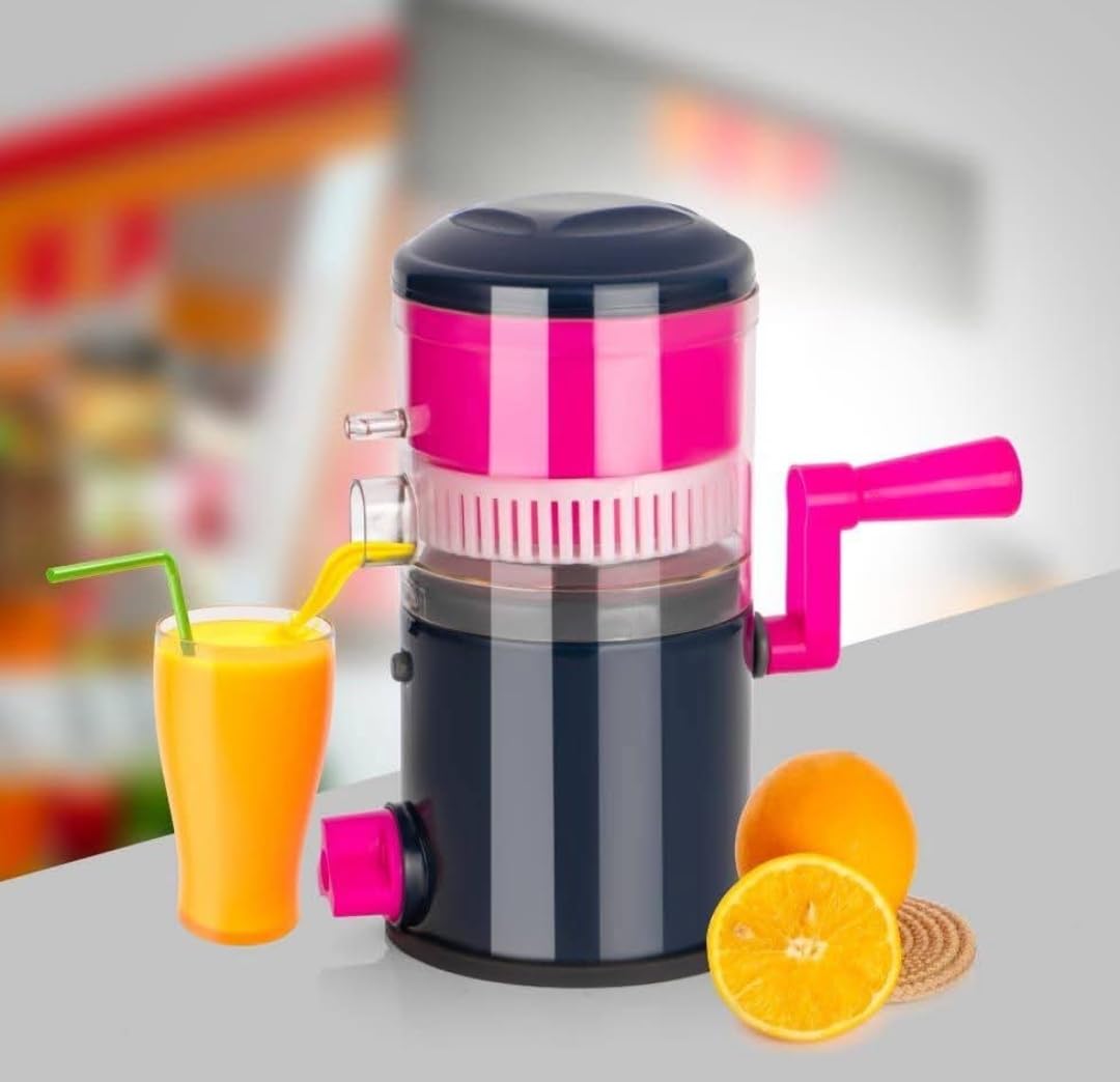 Manual Hand Juicer Machine with Hand Crank, Fruit & Vegetable Juice Extractor, Portable Juice Maker for Orange, Mosambi, Pomegranate, Grapes, Tomato and Citrus Fruits (Pink)-image-19