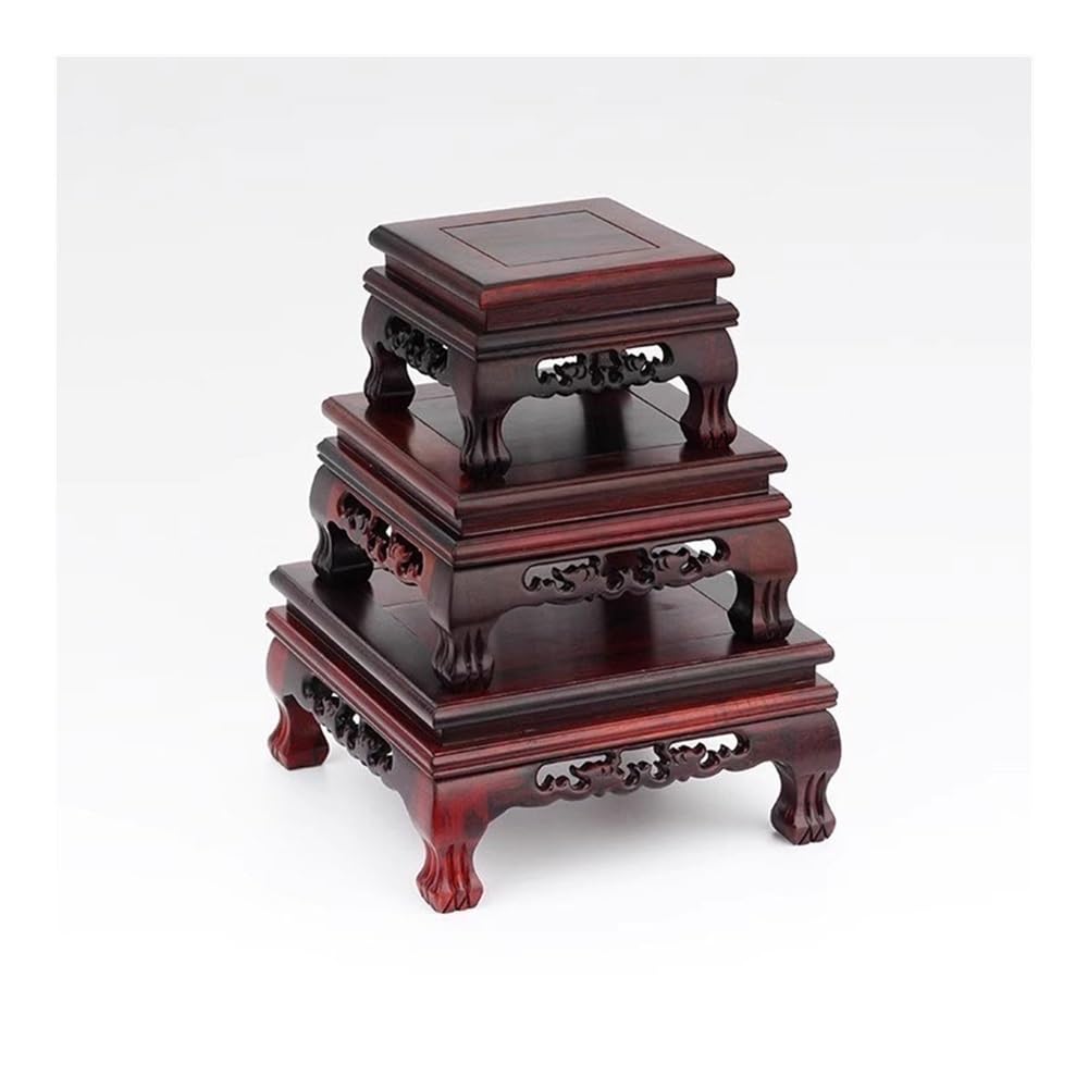 Stojak na Bonsai, Kwadratowa, wydrążona podstawa do rzeźbienia bonsai, uchwyt dekoracyjny z palisandru domowego biura(M)