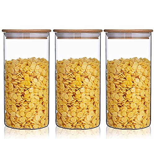 Bocaux Conservation Verre, 1300ml Hermétique Bocal Cover