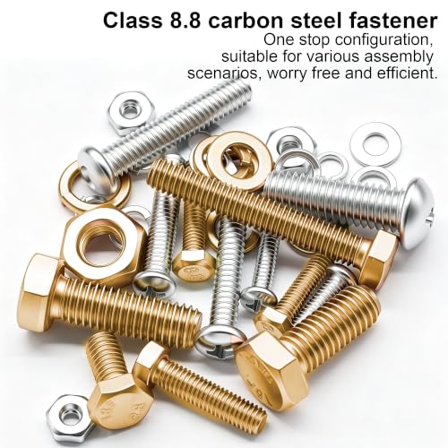 Image of weideer 3334PCS Hardware Assortment Kit, Metric&SAE Nuts and Bolts Assortment Kit,Phillips Head and Grade 8.8 Metric Hex Bolt, Nuts,Lock Washers. #6,#8,#10,1 /4,5 /16,3 /8,1 /2,M3,M4,M5,M6,M8.(10-65mm)