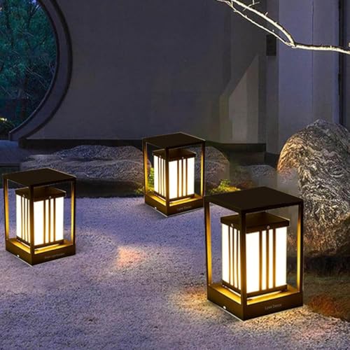 Image of BrighLyt Outdoor Gate Light & Garden Lamp - Waterproof Pillar Light for Main Entrance, Balcony & Pathway (GL08, Pack of 2)
