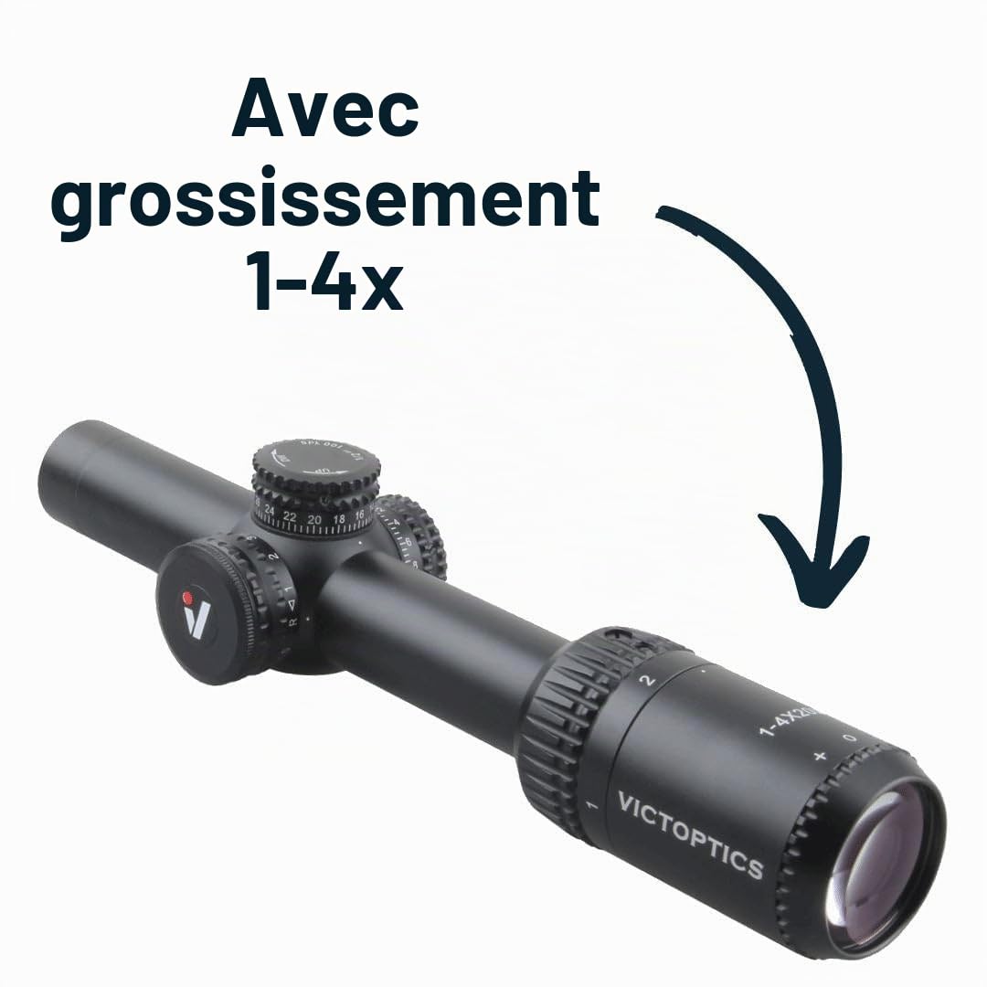 Victoptics OPSL22 S6 1-6x24 Lunette de visée pour sport, airsoft et chasse, fusil à air comprimé, visière cible, lunette de visée de fusil, Rifle Scope
