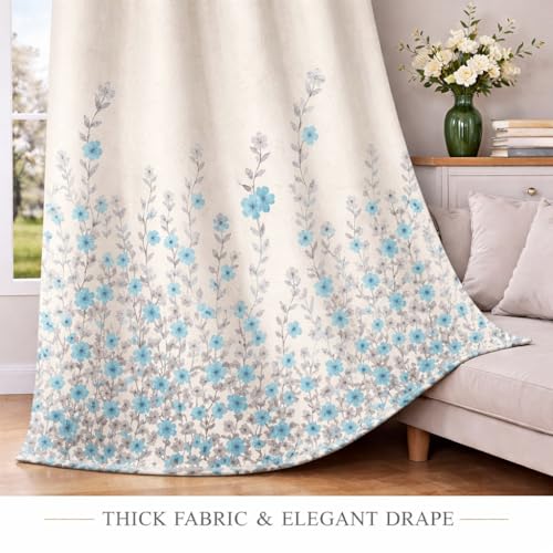 Image of STITCHNEST 'Florea Series' Premium Satin Room Darkening Curtains 7 Feet Long Set of 1 | Door Curtain 7 x 4 Feet | Blocks 70-80% Light | Ideal for Bedroom, Living Room & Home Decor